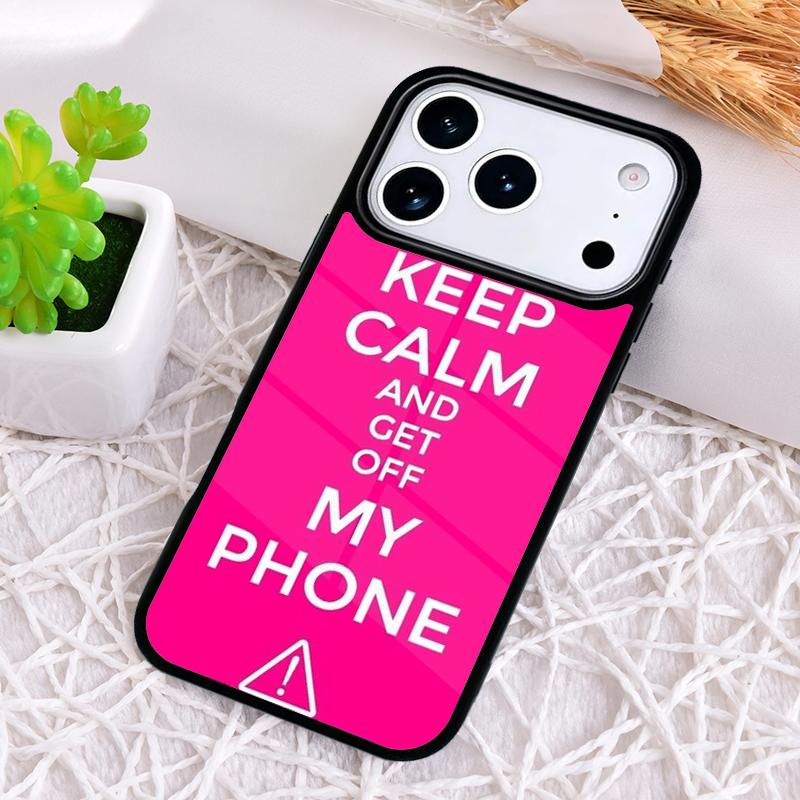 Get Off My Phone Phone Case for iPhone 17 Air 16 15 11 12 14 13 Pro Max Shockproof Cover