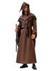 Herren Vampir Magier Halloween Kostüm Robe, Dunkler Zauberer Rollenspiel Outfit mit Gürtel und Hut