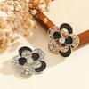 Elegant Enamel Rose Lapel Pin - High-End Brooch for Suits and Coats