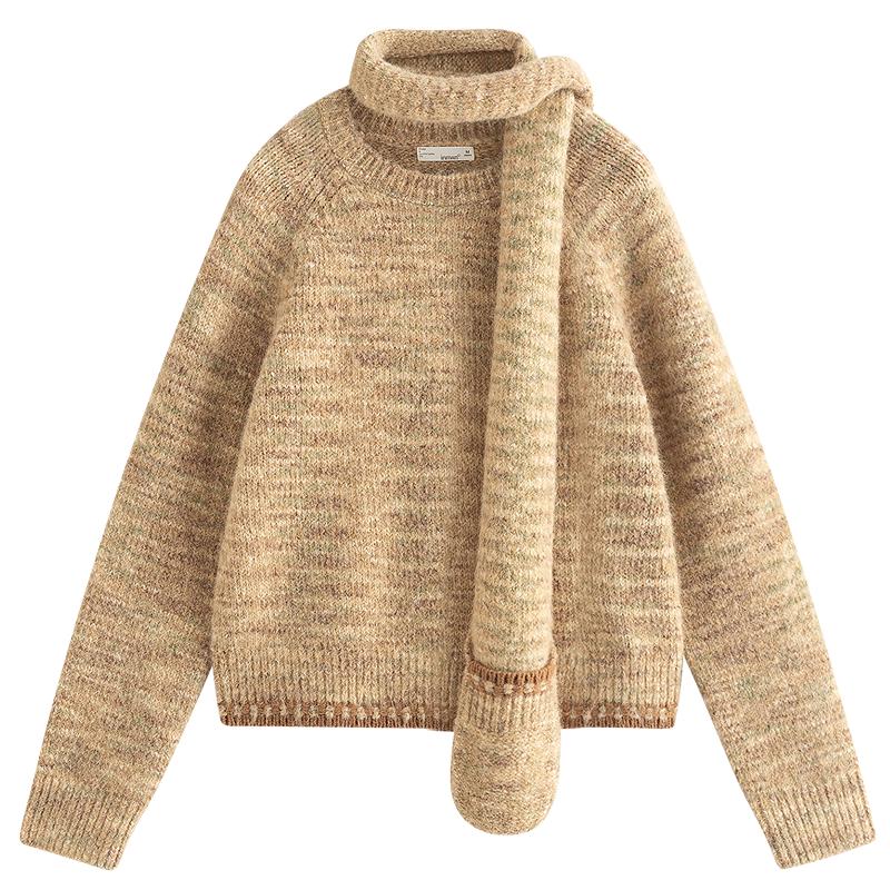 

Women s Detachable Scarf Knit Sweater XL