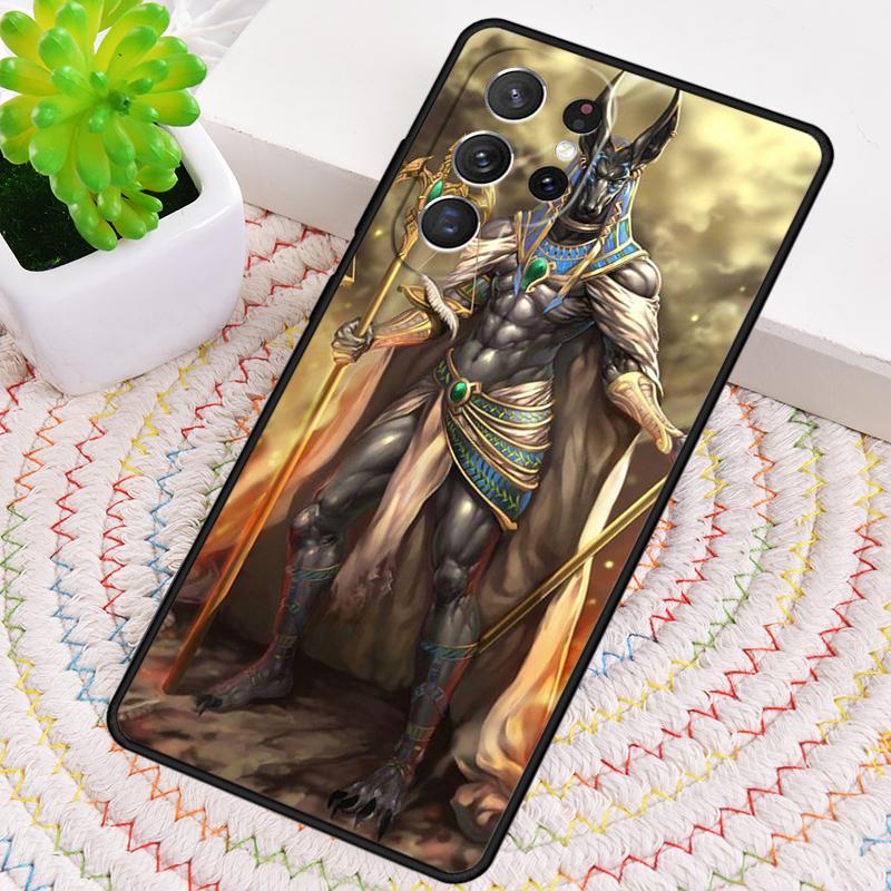 Anubis Ägyptischer Gott Handyhülle für Samsung Galaxy note 10 pro S26 Ultra S23 S24 FE S25 S21 S22 PLUS stoßfest Hülle