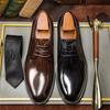 2024 2024 Derby Shoes  High Quality Leather Wedding Party Comfortable Lace Up Men Shoes 2024 New Men's Business Office Dress Shoes