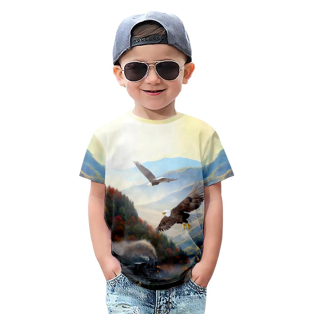 

Детские футболки Eagle Классическая мужская одежда 130 синий