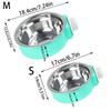 Pet Candy-Colored Stainless Steel Dog Bowl Hanging Cage Pet Cat Food Bowl Hanging Stainless Steel Bowl Dog Cage Bowl Double Bowl