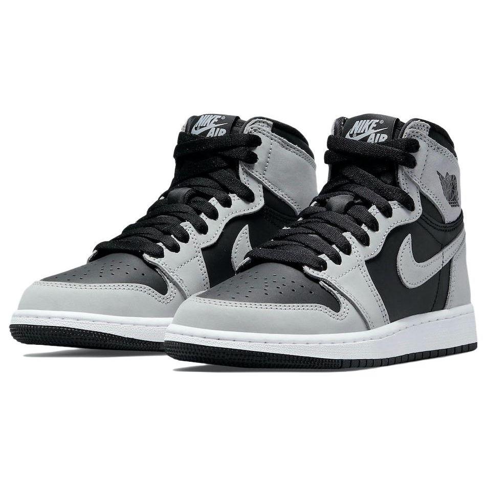 Tênis Infantil Air Jordan 1 Retro High OG GS Shadow 2.0 Cinza Preto Cinza-Fumaça-Claro 575441-035