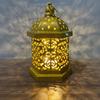 Middle East Arab Vintage Iron Art LED Lanterns Hanging Lamp Hollowed Out Metal LED Hanging Lighting for Home Decors