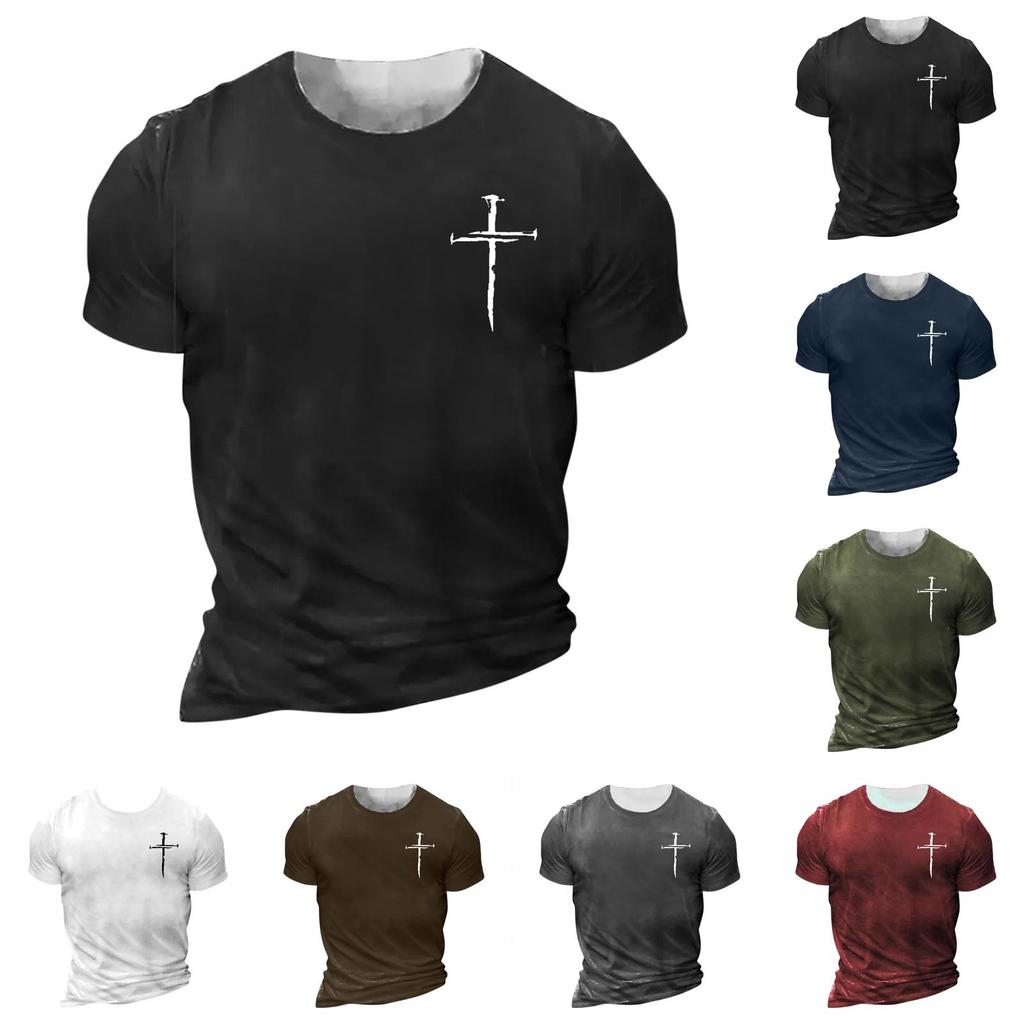 Top alla moda estivo a maniche corte con colletto assorbi-sudore e stampa retrò