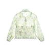 Li-Ning Women's 2026SS Chinese Culture Series Loose Printed Sports Windbreaker Yellow-Green Allover Print AFDU366-2