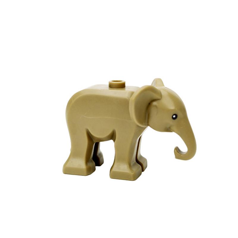 MOC City Animal Building Blocks Goat Wolf Penguins Eagle Goat Rabbit Pet Cat Dog Dairy Cattle Accessories Mini Bricks Toys Gifts