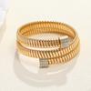 Diamond-encrusted multi-layer bracelet, high-end trendy cool personality exaggerated bracelet, bracelet jewelry