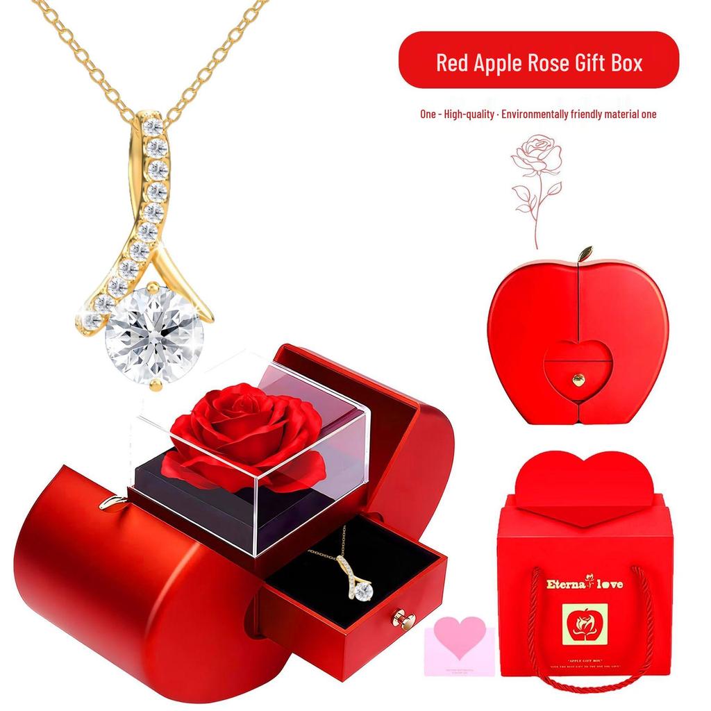 Charming Micro-Inlaid Diamond Pendant Necklace – Fresh, Lovely, and Fashionable Bone Chain