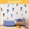 Sonic Pattern Self Adhesive Wall Sticker Background Decor For Kids Room Living Room Bedroom And Hallway