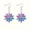 Winter Festival Snowflake Crystal Acrylic Earrings 2026