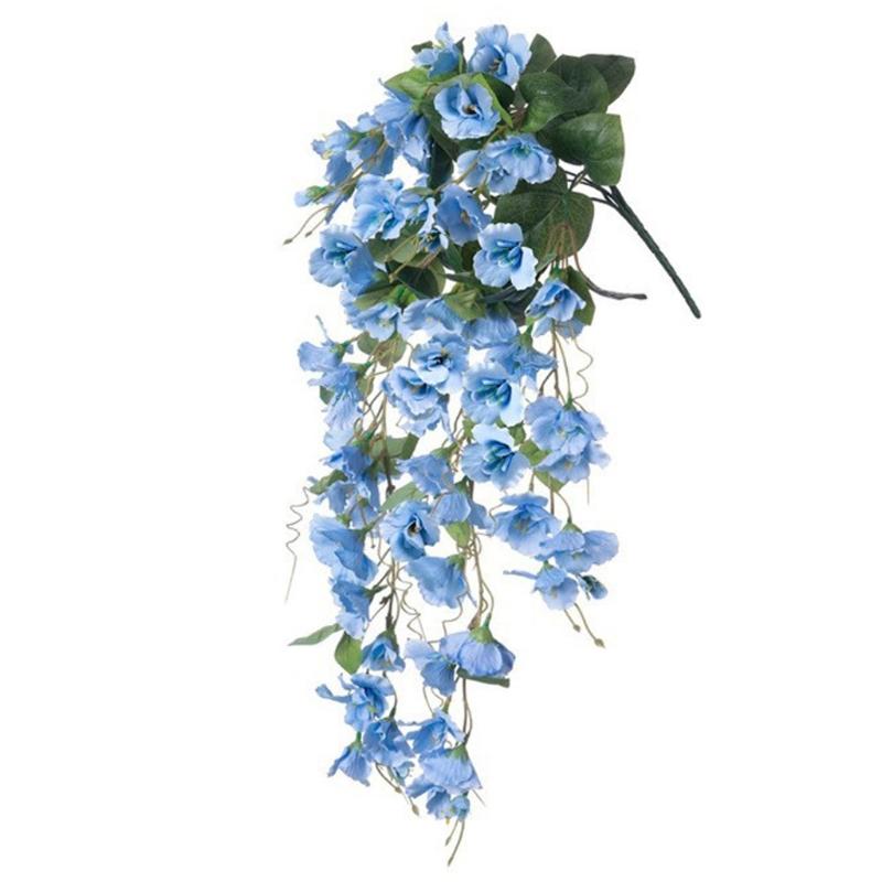Cascading Hanging Flower Accent, Artificial Silk Wall Decoration 22.8in for Porch Window Entryway and Room Home Display