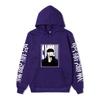 Jujutsu Kaisen Satoru Gojo Unisex Fleece Hoodie Autumn Winter Anime Character Japanese Kanji Sleeve Print Long Sleeve Pullover Sweatshirt
