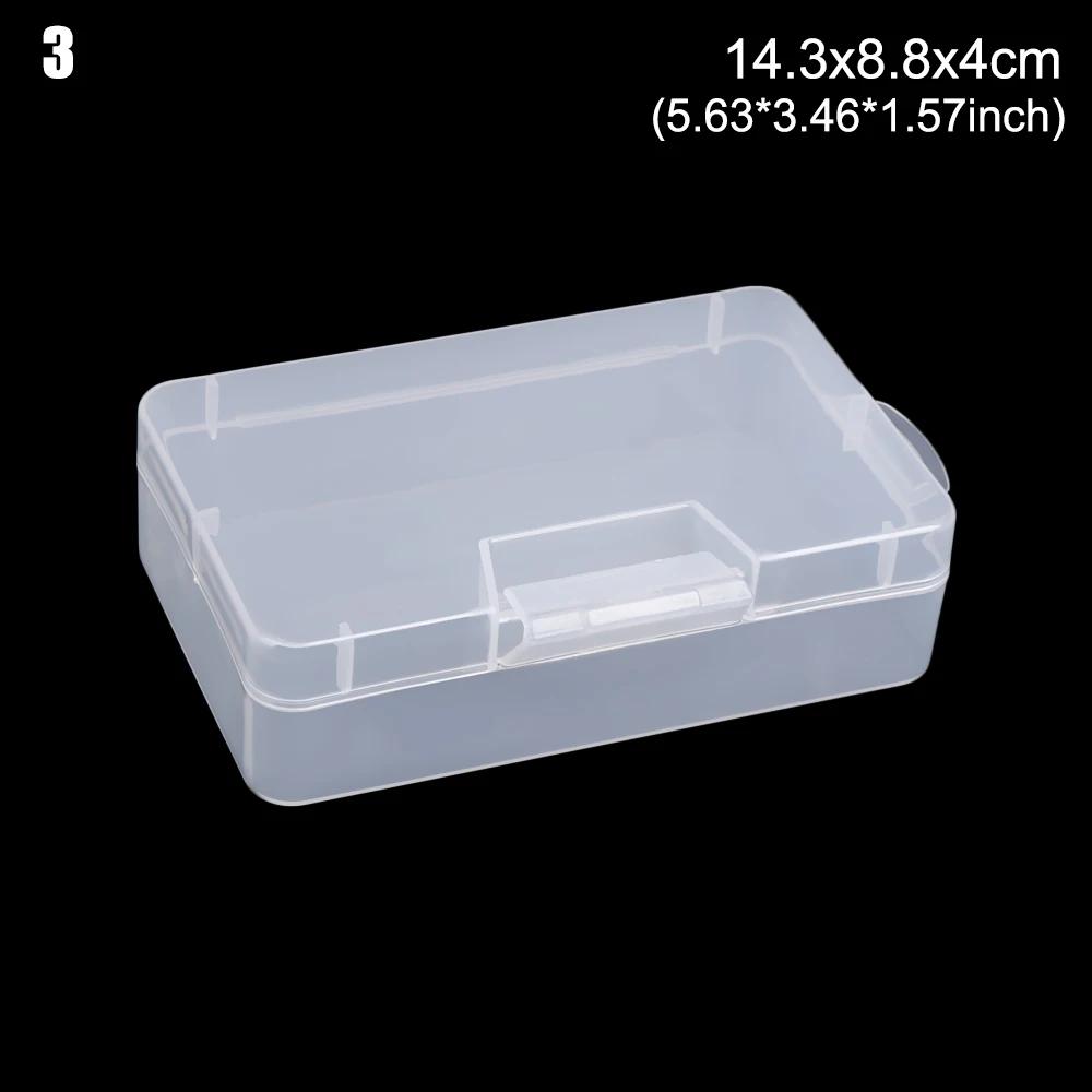 Square Round Plastic Transparent Storage Box Small Items Sundries Organizer Case Jewelry Beads Container Box Tools Accessories
