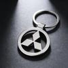Alloy Car Logo Keychain Pendant Keyring Holder for Mitsubishi ASX OTO L300 Montero L200 Mirage Outlander Delica Lancer WJ0