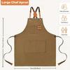 3A thickened cross-back apron with pockets, made of thick fabric, suitable for outdoor barbecues, outdoor work, art painting, and gardening3The