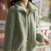 Pile Pile Pile Pile da Donna in Pile Corallo a Doppia Faccia Pigiama Casual Autunno e Inverno Outdoor Plus Velluto Spesso Caldo Giacca in Pile Polare