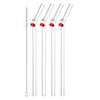 1/2/5Pcs/set Reusable Straws Clear Glass Straws Colorful Cherry Design with 1 Cleaning Brush for Smoothies, Milkshakes, Juices,