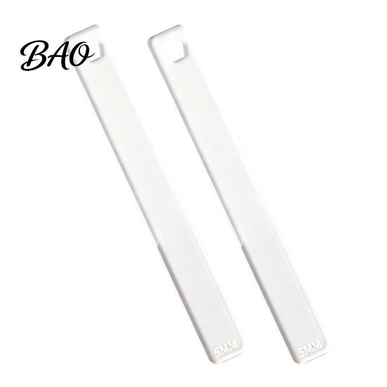 Polymer Clay Rolling Guides 1 Pair Acrylic Depth Guide, 2/3/4/5/6mm Pottery Pin Thickness Control Ruler Transparent for DIY Tools Guide