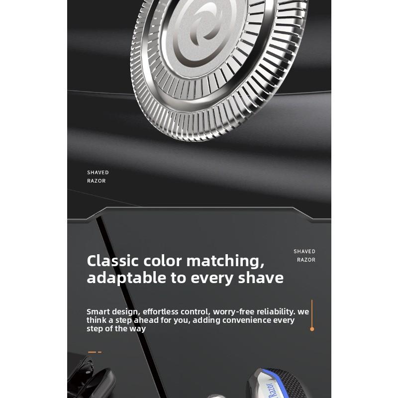 New Smart Men's Electric Shaving Kit with A Clean-shaven Head Design Featuring Seven Blades and Multiple Functions for Shaving