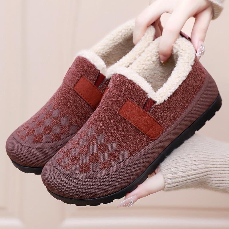 Cotton Shoes, Fleece Shoes, Warm Women's Ankle Boots, Snow Boots On One Foot, Versatile Cotton Boots