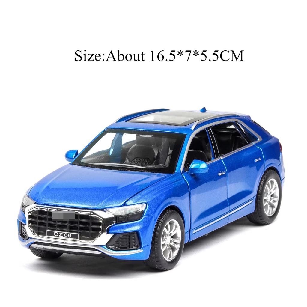 1:32 Q8 Rs7 Car Metal Model Diecast Alloy Toy 6 Doors Opened With Sound Light Pull Back Vehices Collectable Miniature Home Decor