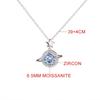D-Farbe 1 Karat Blauer Moissanit 925 Sterling Silber Anhänger für Frauen Trendy Planetary Orbit Niedliche Halskette Original Schmuck Geschenke