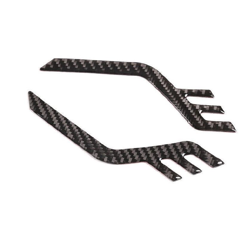 For Honda Civic 10th 2016-2021 Real Carbon Fiber Front Side Light Eyebrow Strip