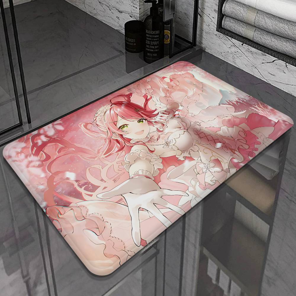 Popular Virtual S-Sakura M-Miko Floor Mat Retro Multiple Choice Living Room Kitchen Rug Non-Slip Modern Home Decor