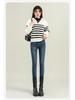 Women's Dark Blue Fleece-Lined Skinny Jeans - 2025 Winter Slim Fit, Thickened, Tight-Fitting, Show-Thin Pencil Pants for Boots