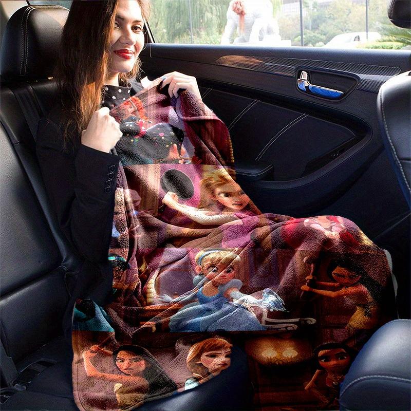 1pc Cartoon Princesses Blanket, Soft Throw for Room Decor, Perfect Gift for Friends and Family, All Seasons Use, Cozy Bedding Cover with Fan