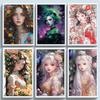 Full Embroidery Eco-cotton Thread 14CT Printed Girl Cross Stitch Kit Art