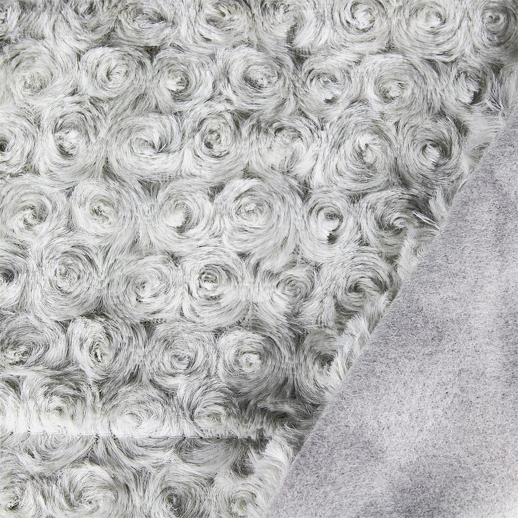 Les Trésors De Lily [Q4752] - Designer Throw 'Scarlett' Light Gray (bed of Roses) - 120x150 Cm