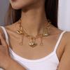 Coola Kärlekshjärta Hängen Halsband Guld Färg Chokers Halsband Kedja för Kvinnor Flickor Handgjorda Fest Smycken Gåvor