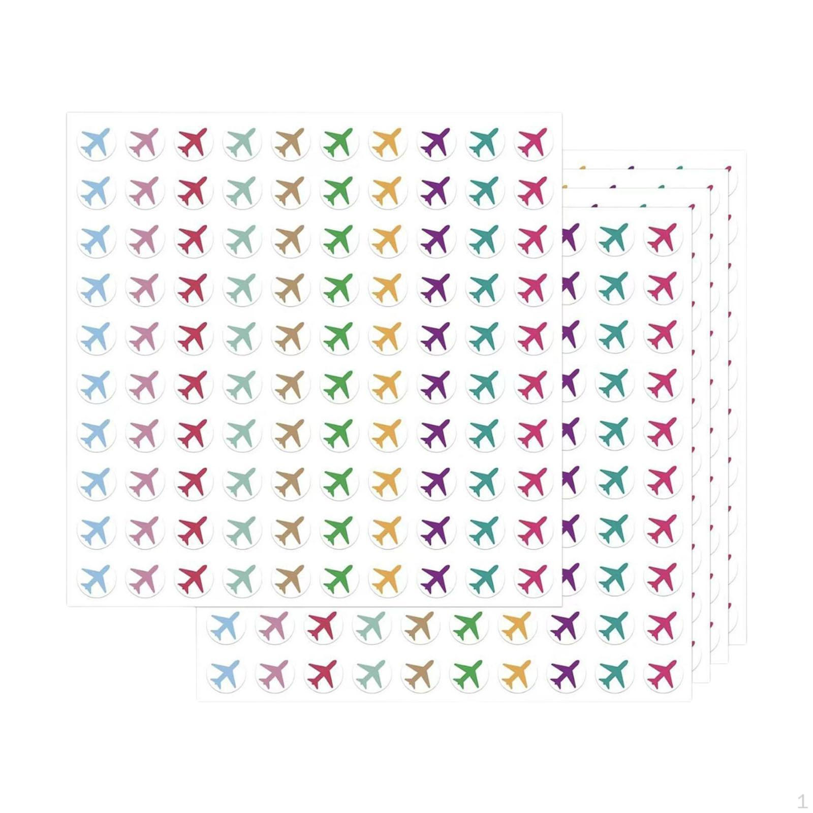 

500x Travel The Airplane Mini Stickers Cute Plane Labels Compact Versatile Colorful for Handmade
