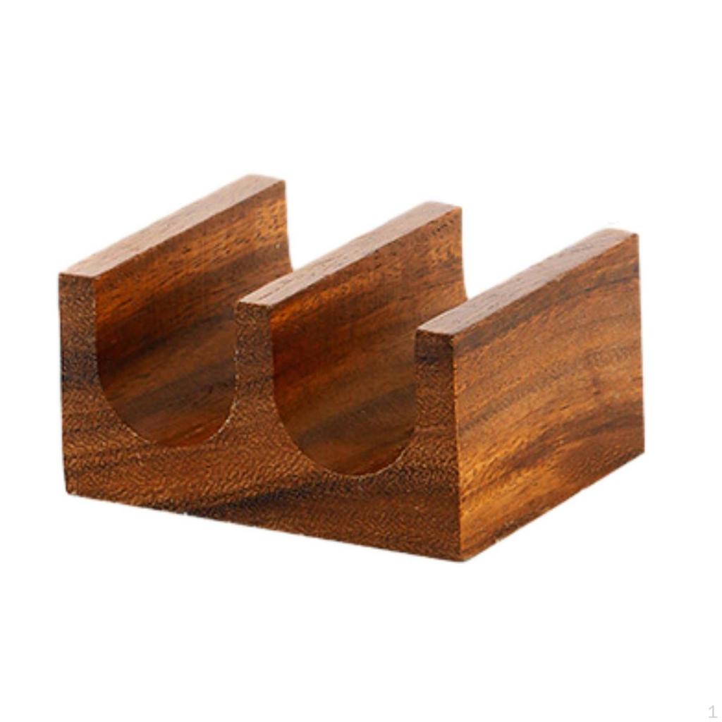 Sushi Serving Stand Polished with Dividers Compact Wooden Holder for Home Hosts,