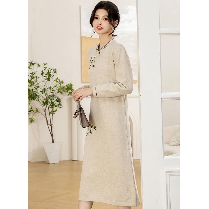 

Mocana New Chinese Style Embroidered Mid-Length Dress One Size