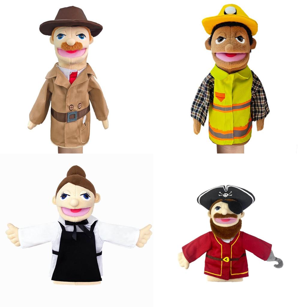 Cute Cartoon Half-body Professional Puppet With Control Rod Plush Toy Early Education Doll 40cm