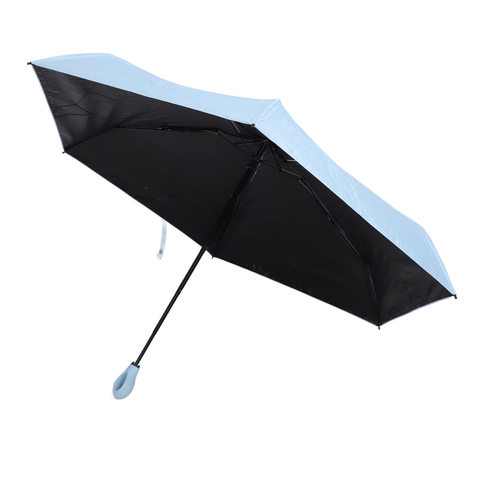 Travel Sun Umbrella Sun Rain   Compact 5 Fold Portable Folding Umbrella for Outdoor