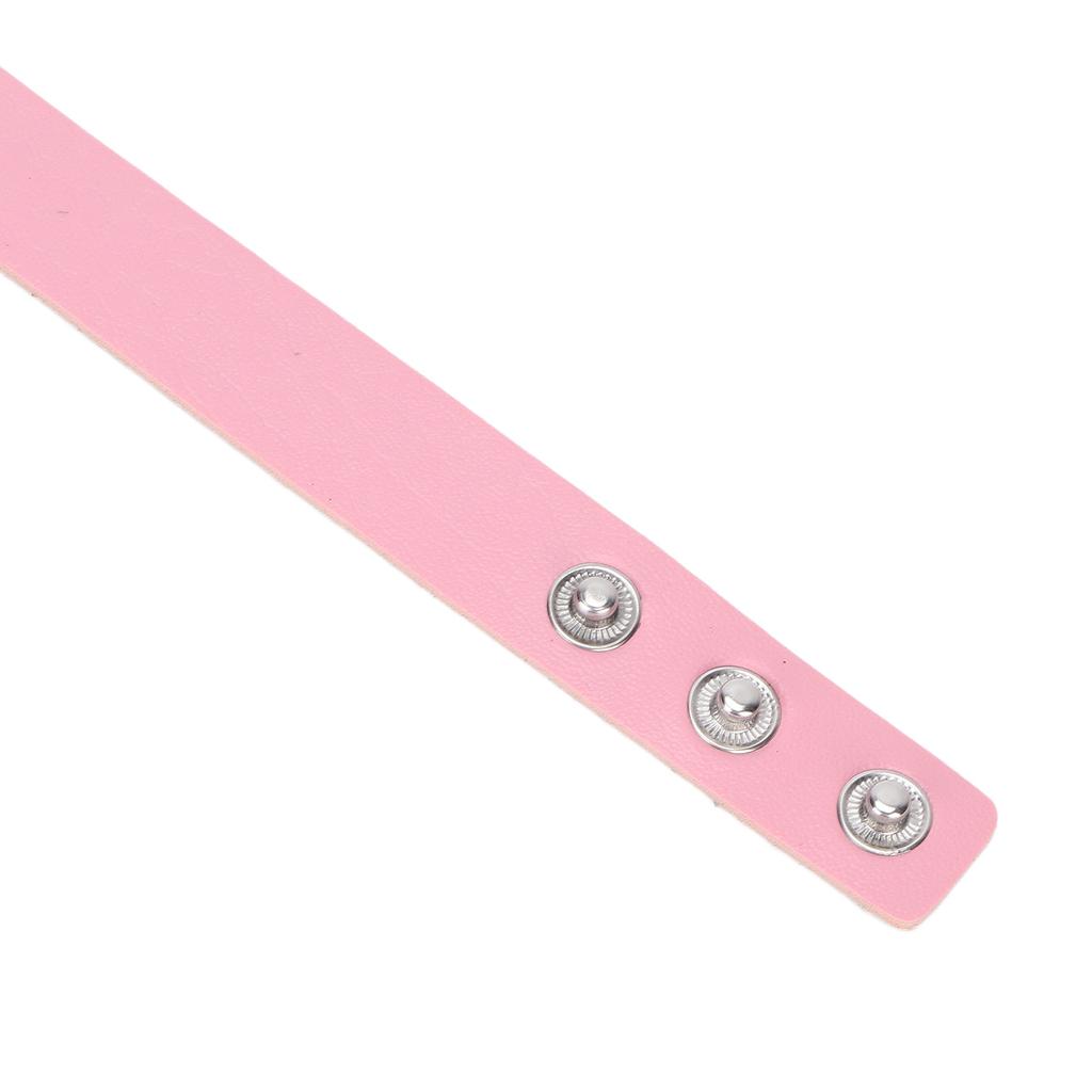 PU Lther Alloy Hrt Shaped Decoration Necklace Collar Jewelry Accessory