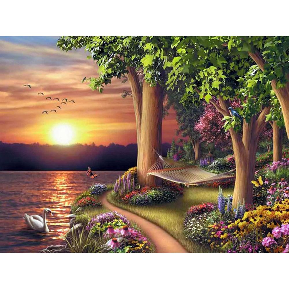 Buy 5D DIY Landscape Diamond Painting Full Round Drill Mosaic ...