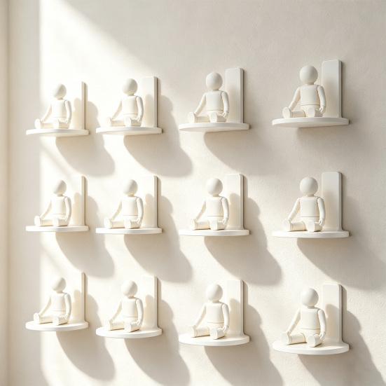 Adjustable Stand for Small Statues Doll Floating Display Stand, Clear Acrylic Action Figures Wall Shelf Anime Shelf, Sturdy Desktop