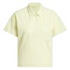 Adidas Golf Beyond the Course Box Silhouette Short Sleeve Shirt for Powder Yellow Water-Repellent 2-Way Women,