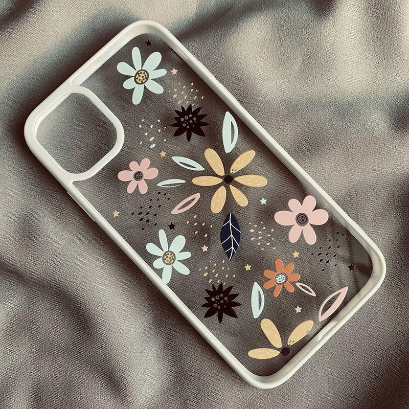 Colorful Flowers Phone Case For IPhone 17 Air 16 15 14 Plus 13 12 11 Pro Max Shockproof Clear Cover For IPhone 16 15 14 Plus