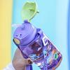 650 ml süße Kinder-Wasserflasche mit Strohhalm, BPA-frei, auslaufsicher, tragbarer Kinderbecher für den Außenbereich, Schulwasserflasche für Kinder