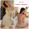 Sexy Lace Perspective Temptation Steel Ring Gathering Plus Chest Pad Large Size Suspender Skirt Women's Loungewear Set
