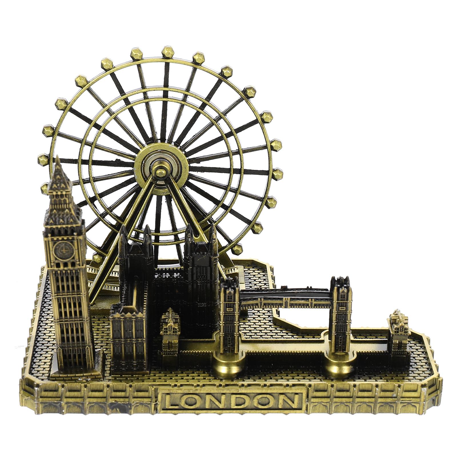 

Big Souvenir Ornaments Decorations London Famous Buildings Metal Travel Tower Bridge Figurine оливковий колір