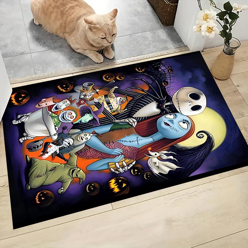 1Pc Jack Sally'S Winter Romance Carpet Rug Soft Washable Antislip Home Living Room Sofa Mats Personalized Christmas Rug